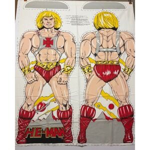RARE He-Man Masters of the Universe Cut & Sew Pillow Fabric Peter Pan 1983 MOTU